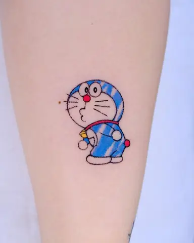 Hình Xăm Doraemon Phong Cách Hoạt Hình