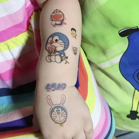 Hình Xăm Doraemon Phong Cách Chibi