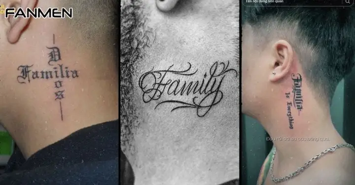 Hình Xăm Chữ Family Cho Nam Ở Cổ Hình Xăm Chữ Family Cho Nam Ở Cổ