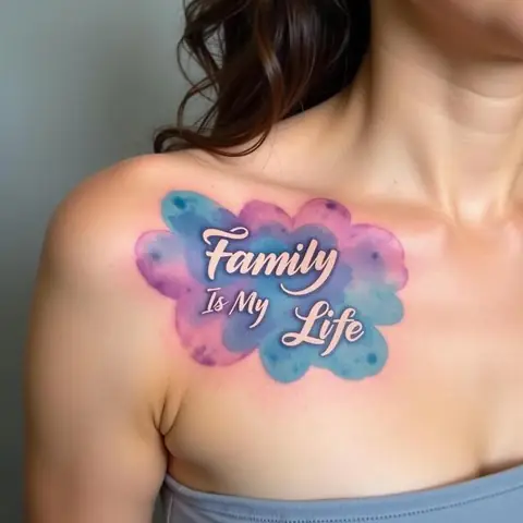 Hình Xăm “family Is My Life” Theo Phong Cách Riêng Hình Xăm “family Is My Life” Theo Phong Cách Riêng