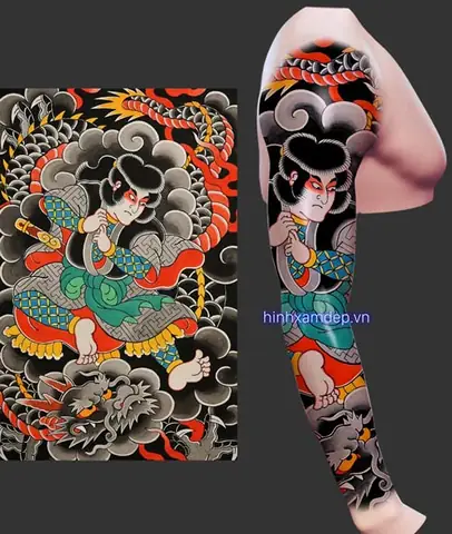 Táº¡i Sao Chá»n Hình Xäm Samurai Nháº­t Cá» Full Tay?