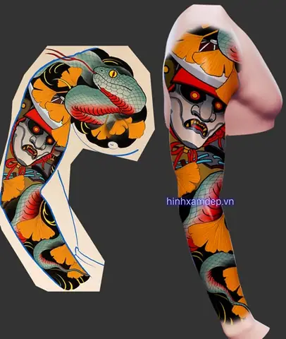 Táº¡i Sao Chá»n Hình Xäm Samurai Nháº­t Cá» Full Tay?