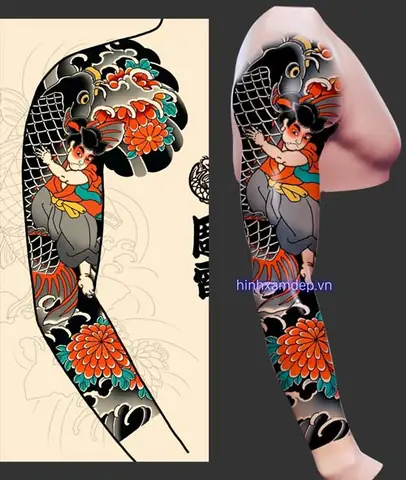 Táº¡i Sao Chá»n Hình Xäm Samurai Nháº­t Cá» Full Tay?
