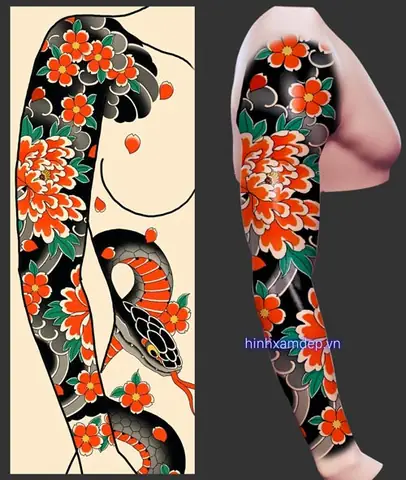 Nhá»¯ng Máº«u Hình Xäm Full Tay Nháº­t Cá» Äáº¹p