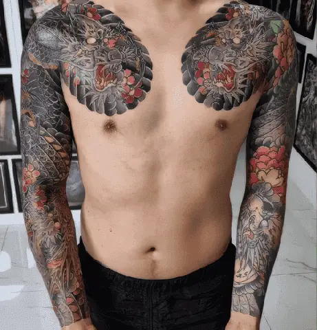 Máº«u Hình Xäm Rá»ng Nháº­t Cá» Full Tay Phá» Biáº¿n