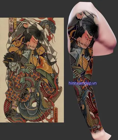 Táº¡i Sao Chá»n Hình Xäm Samurai Nháº­t Cá» Full Tay?