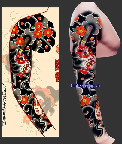 Táº¡i Sao Chá»n Hình Xäm Samurai Nháº­t Cá» Full Tay?