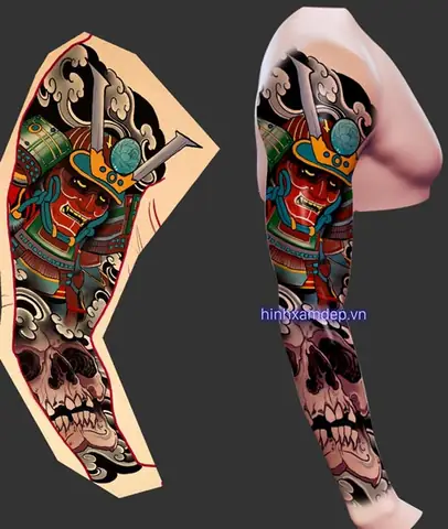 Táº¡i Sao Chá»n Hình Xäm Samurai Nháº­t Cá» Full Tay?