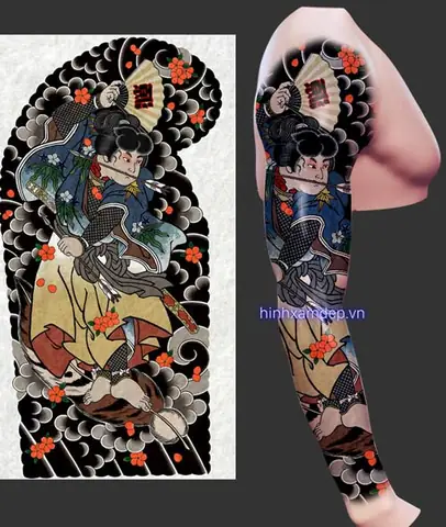 Táº¡i Sao Chá»n Hình Xäm Samurai Nháº­t Cá» Full Tay?
