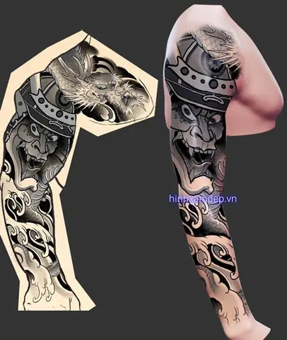 Táº¡i Sao Chá»n Hình Xäm Samurai Nháº­t Cá» Full Tay?