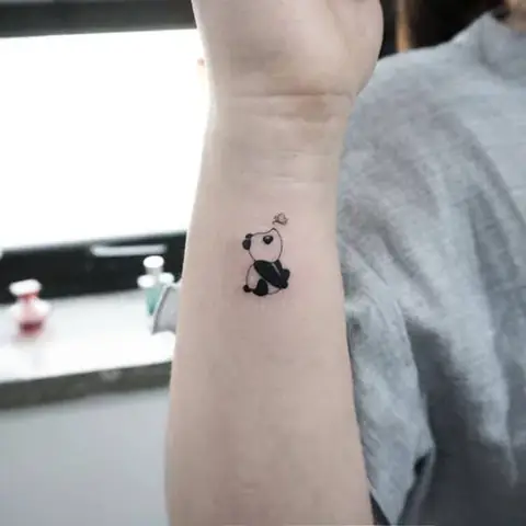 Hình Xăm Gấu Trúc Mini