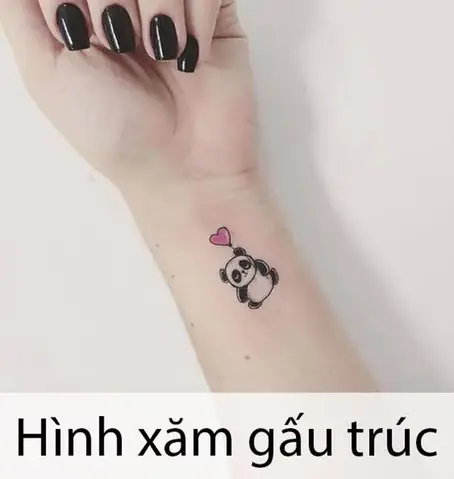 Hình Xăm Gấu Trúc Mini