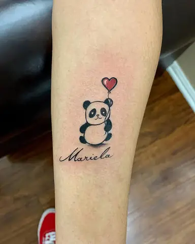 Hình Xăm Gấu Trúc Mini