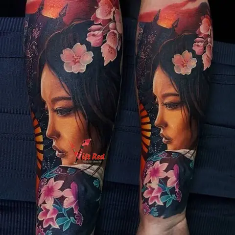 Hình Xăm Geisha Truyền Thống Truyền Cảm Hứng