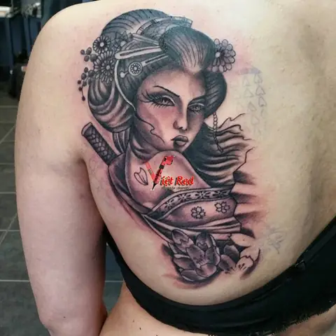 Hình Xăm Geisha Truyền Thống Truyền Cảm Hứng