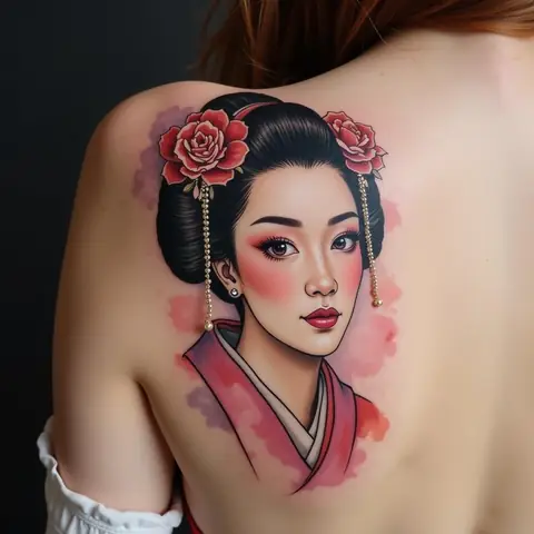 Phong Cách Hình Xăm Geisha