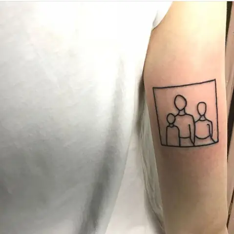Hình Xăm Gia Đình 3 Người