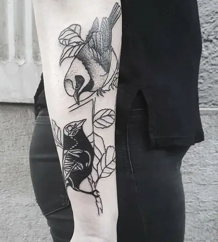 Hình Xăm Hạc Mini