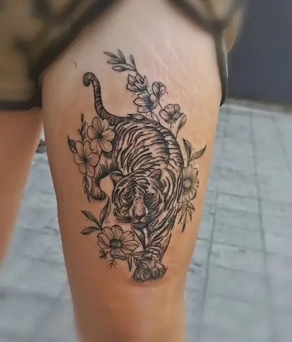Những Mẫu Hình Xăm Hổ Xuống Núi Đẹp Nhất