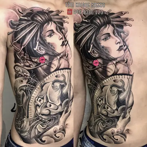 Tìm Hiểu Về Hình Xăm Geisha Nửa Lưng Đẹp Và Kiến Thức Về Nghệ Thuật Xăm Hình