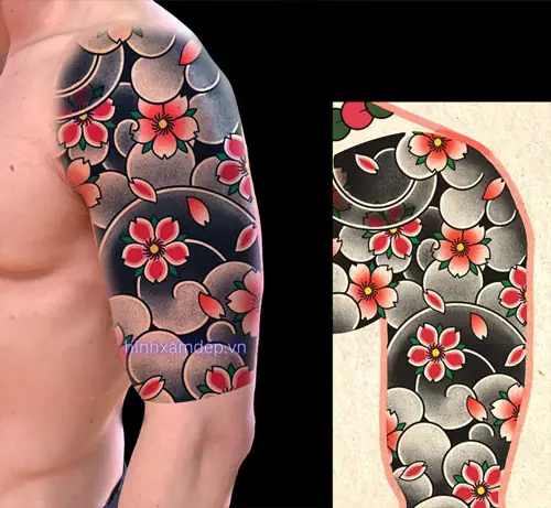 Máº«u Hình Xäm Hoa Anh Äào Nháº­t Cá» Siêu Cháº¥t Äá» Báº¡n Tham Kháº£o: