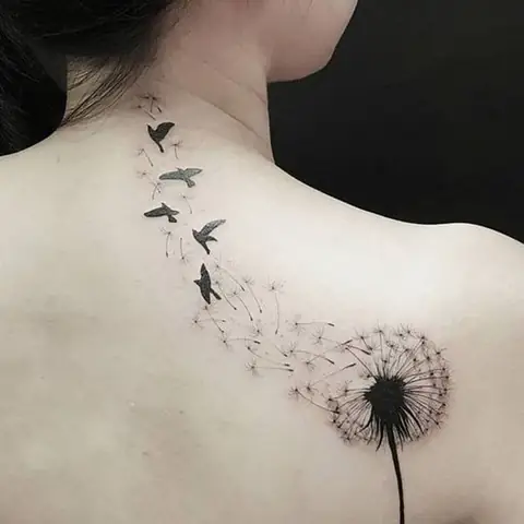Hình Ảnh Cho Hình Xăm Mini Hoa Bồ Công Anh: