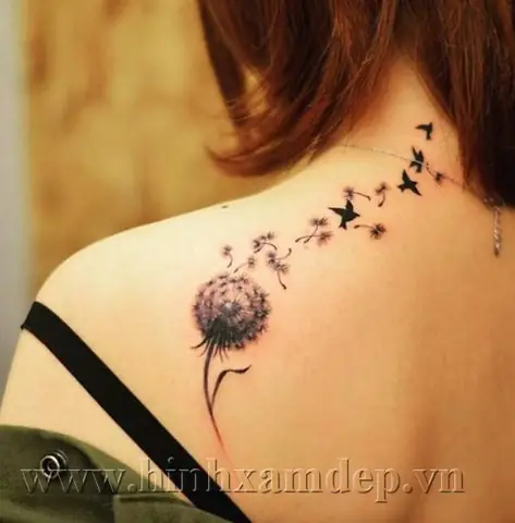 Hình Ảnh Cho Hình Xăm Mini Hoa Bồ Công Anh: