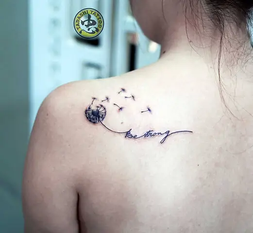 Hình Ảnh Cho Hình Xăm Mini Hoa Bồ Công Anh:
