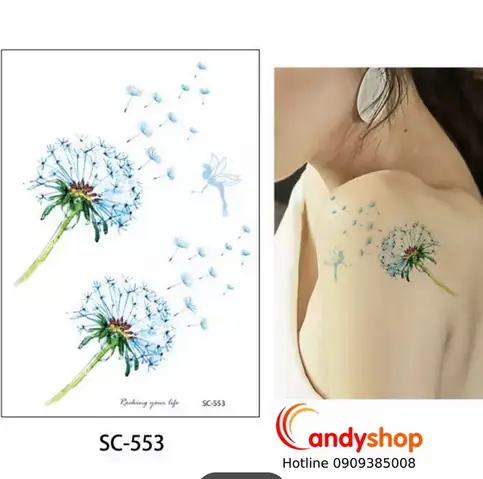 Hình Ảnh Cho Hình Xăm Mini Hoa Bồ Công Anh: