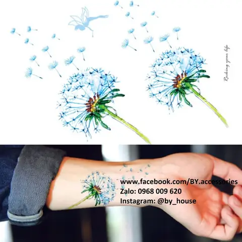 Hình Ảnh Cho Hình Xăm Mini Hoa Bồ Công Anh: