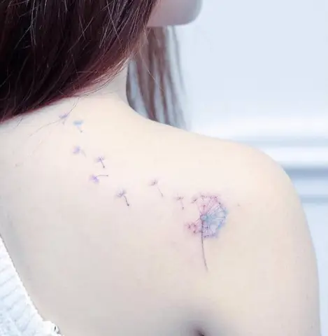 Hình Ảnh Cho Hình Xăm Mini Hoa Bồ Công Anh: