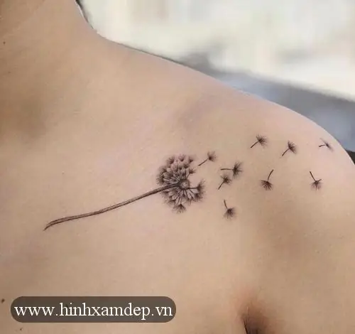 Hình Ảnh Cho Hình Xăm Mini Hoa Bồ Công Anh: