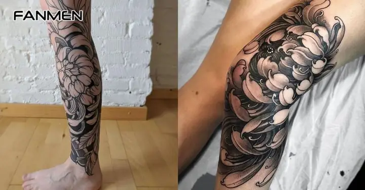 Hình Xăm Hoa Cúc Đẹp Cho Nam Đen, Trắng