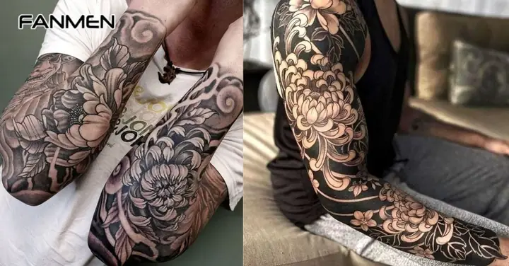 Hình Xăm Hoa Cúc Đẹp Cho Nam Đen, Trắng