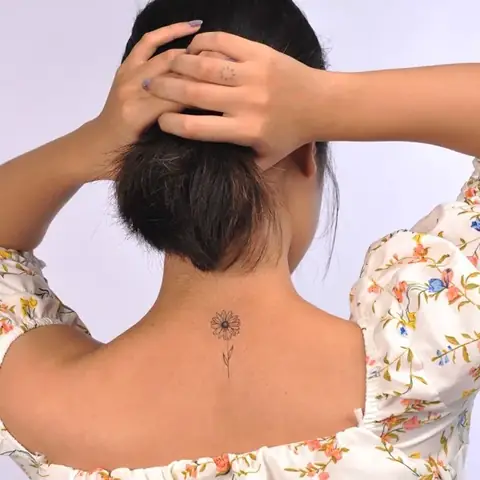 Hình Xăm Hoa Cúc Đại Mini (hoa Cúc Nhật Cổ)