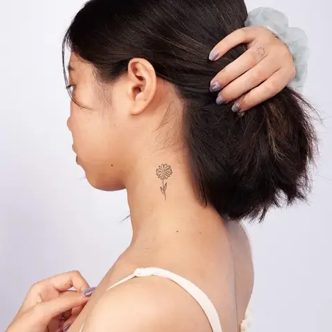 Hình Xăm Hoa Cúc Dại Mini