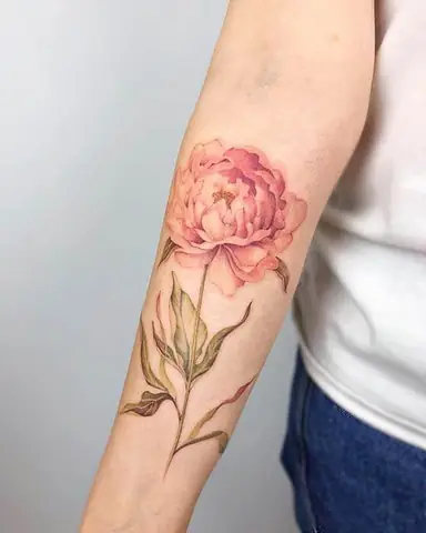Hình Xăm Hoa Mẫu Đơn