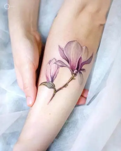 Hình Xăm Hoa Mộc Lan