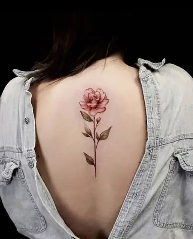 Hình Xăm Hoa Hồng Ở Lưng Hình Xăm Hoa Hồng Ở Lưng
