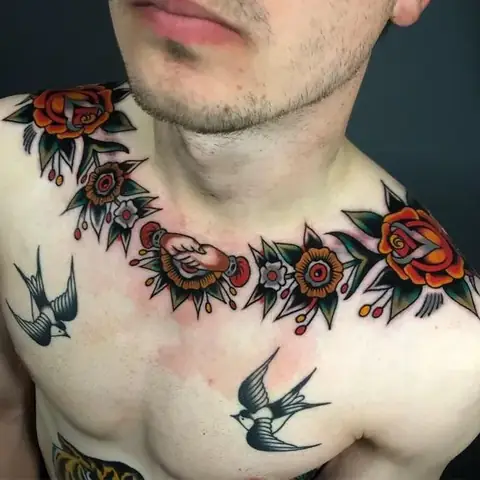 Hình Xăm Hoa Hồng Ở Ngực Hình Xăm Hoa Hồng Ở Ngực