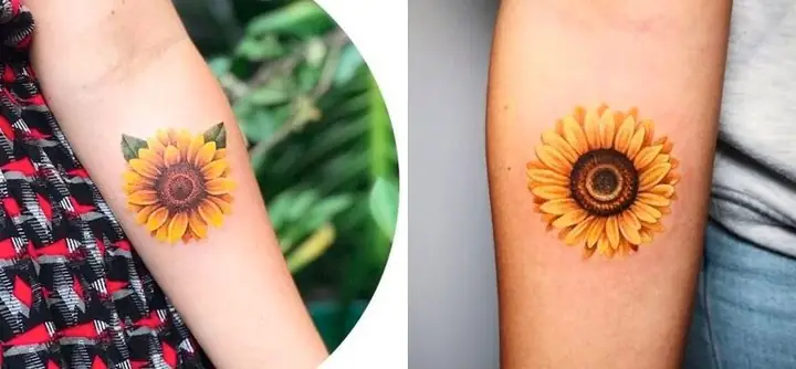 Hình Xăm Hoa Hướng Dương 3d