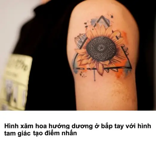 Hình Xăm Hoa Hướng Dương Ở Bắp Tay