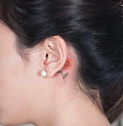 Một Số Vị Trí Hình Xăm Hoa Hướng Dương Mini Đẹp Khác