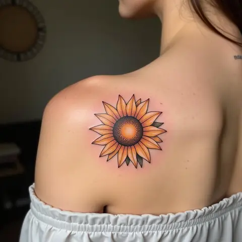 Vị Trí Xăm Hình Hoa Hướng Dương Và Mặt Trời Đẹp Và Ý Nghĩa Nhất