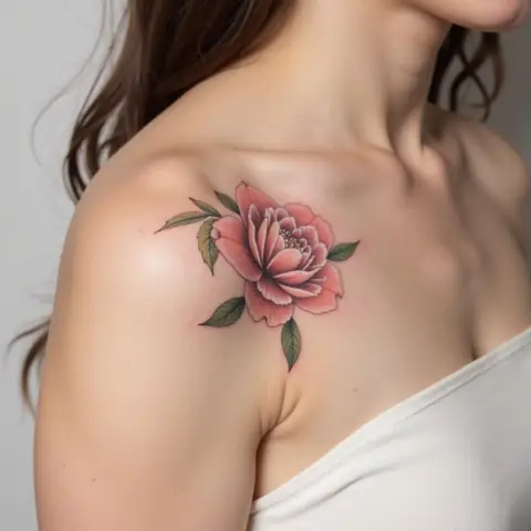 Vì Sao Vai Là Vị Trí Lý Tưởng Cho Hình Xăm Hoa Mẫu Đơn?