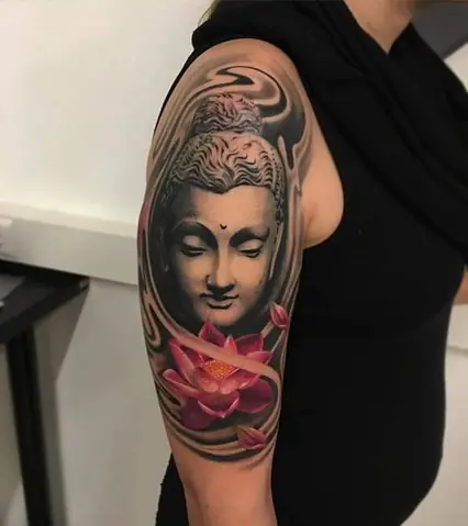 Hình Xăm Hoa Sen Phật Giáo