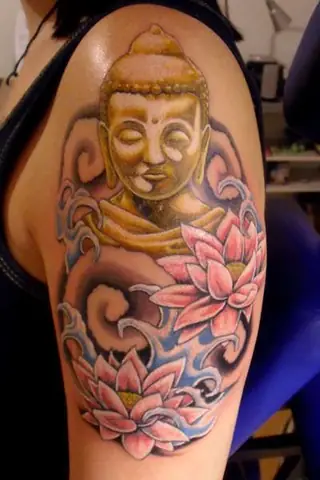 Hình Xăm Hoa Sen Phật Giáo