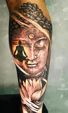 Hình Xăm Hoa Sen Phật Giáo