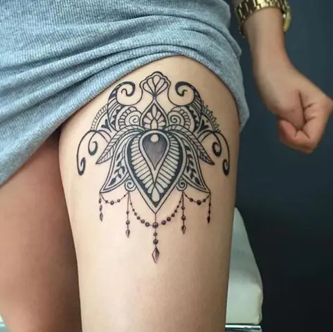 Hình Xăm Hoa Văn Ở Đùi Hình Xăm Hoa Văn Ở Đùi