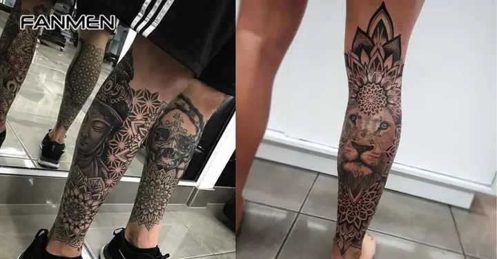 Hình Xăm Hoa Văn Cho Nam Ở Chân